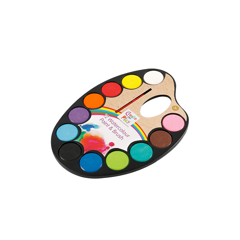 24-farver Solid Watercolors Malekage til studerende